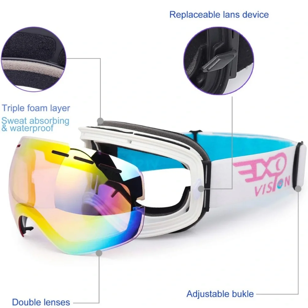 Anti-fog Snowboard Ski Goggles Women